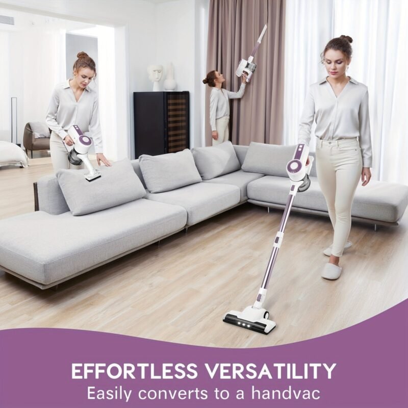 MOOSOO Cordless Vacuum Cleaner. Lightweight Stick Vacuum With High Suction. 6 In 1 Handheld Vacuum Cordless For Hard Floor Carpet Pet Hair